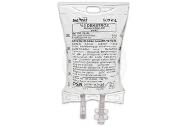 BİOFLEKS %5 DEKSTROZ SUDAKİ ÇÖZELTİSİ 500 ML (PVC TORBA) SETSİZ