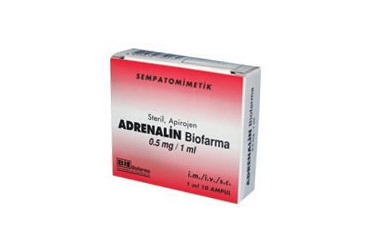 ADRENALİN OSEL 0.5 MG/1 ML I.M./I.V./S.C. ENJEKSİYONLUK ÇÖZELTİ, 10 AMPUL