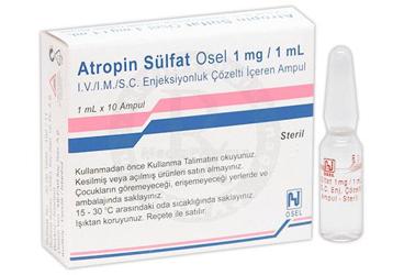 ATROPİN SÜLFAT OSEL 1 MG/1 ML I.V/I.M/S.CENJEKSİYONLUK ÇÖZELTİ İÇEREN AMPUL, 10 ADET