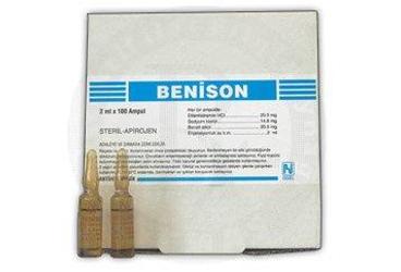 BENISON 20 MG/2 ML IM/IV ENJEKSİYONLUK ÇÖZELTİ, 100 ADET