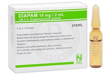 DIAPAM 10 MG/2ML IM/IV ENJEKSİYONLUK ÇÖZELTİ, 10 AMPUL