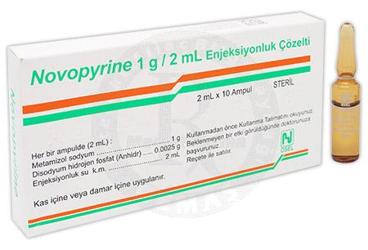 NOVOPYRİNE 1 G/2 ML ENJEKSİYONLUK ÇÖZELTİ, 10 ADET
