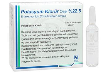 POTASYUM KLORUR OSEL %22,5 ENJEKSİYONLUK ÇÖZELTİ İÇEREN AMPUL, 10 ADET
