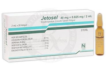 JETOSEL 40 MG + 0.025 MG/2 ML ENJEKSİYONLUK ÇÖZELTİ İÇEREN AMPUL, 20 ADET