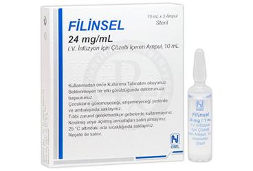 FILINSEL 24 MG/ML IV İNFÜZYON İÇİN ÇÖZELTİ İÇEREN AMPUL, 10 ML X 3 AMPUL