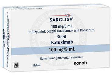 SARCLİSA 100 MG/5 ML IV İNFÜZYONLUK ÇÖZELTİ HAZIRLAMAK İÇİN KONSANTRE, 1 ADET
