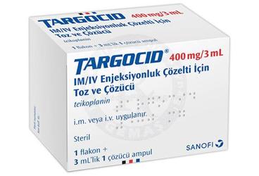 TARGOCID 400 MG/3 ML IM/IV ENJEKSİYONLUK ÇÖZELTİ İÇİN TOZ VE ÇÖZÜCÜ, 1 ADET