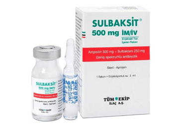 SULBAKSIT 500 MG IM/IV ENJEKSİYONLUK ÇÖZELTİ HAZIRLAMAK İÇİN TOZ, 1 ADET