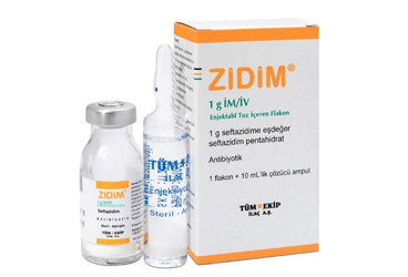 ZIDIM 1 G IM/IV ENJEKSİYONLUK ÇÖZELTİ HAZIRLAMAK İÇİN TOZ VE ÇÖZÜCÜ, 1 ADET