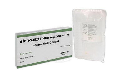 SİPROJECT 400 MG/200 ML IV İNFÜZYONLUK ÇÖZELTİ, 1 ADET