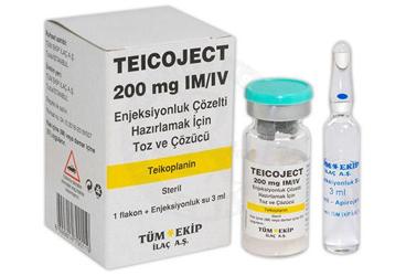 TEİCOJECT 200 MG IM/IV ENJEKSİYONLUK ÇÖZELTİ HAZIRLAMAK İÇİN TOZ VE ÇÖZÜCÜ, 1 ADET