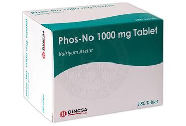 PHOS-NO 1000 MG TABLET, 180 ADET