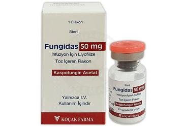 FUNGIDAS 50 MG INFUZYON ICIN LIYOFILIZE TOZ İÇEREN FLAKON