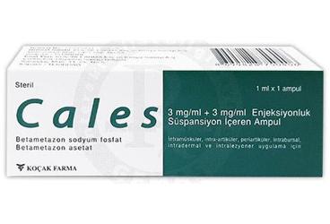 CALES 3 MG/ML + 3 MG/ML IM ENJEKSİYONLUK SÜSPANSİYON İÇEREN AMPUL