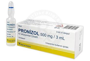 PRONİZOL 500 MG/3 ML IV İNFÜZYONLUK ÇÖZELTİ (Bitdazol IV İnfüzyon İçin Çözelti İçeren Ampul 500 mg/3 ml), 1 ADET