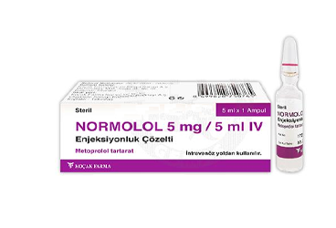 NORMOLOL 5 MG/5 ML IV ENJEKSİYONLUK ÇÖZELTİ, 1 ADET