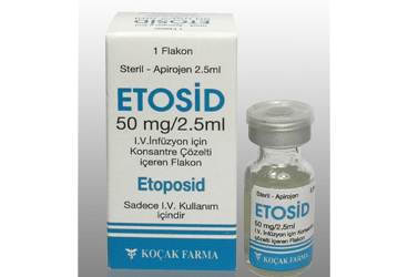 ETOSİD 50 MG/2.5 ML IV İNFÜZYON İÇİN KONSANTRE ÇÖZELTİ İÇEREN FLAKON, 1 ADET
