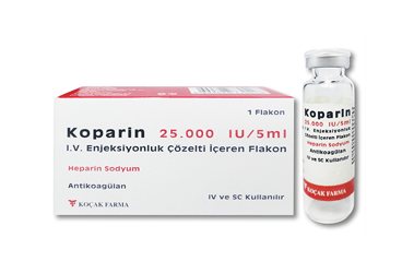 KOPARIN 25.000 IU/5 ML ENJEKSIYONLUK COZELTI ICEREN 1 FLAKON