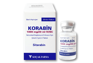 KORABIN 1000 MG/20 ML IV/SC INTRATEKAL ENJEKSIYON/INFÜZYON IÇIN ÇÖZELTI IÇEREN FLAKON ,1 ADET