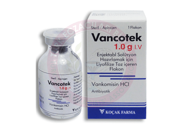 VANCOTEK 1 GR IV ENJEKTABL SOLUSYON HAZIRLAMAK ICIN LIYOFILIZE TOZ ICEREN FLAKON, 1 ADET