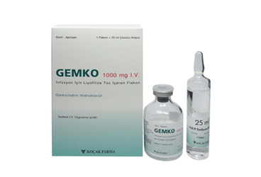 GEMKO 1000 MG IV INF. ICIN LIYOFILIZE TOZ ICEREN FLAKON, 1 ADET