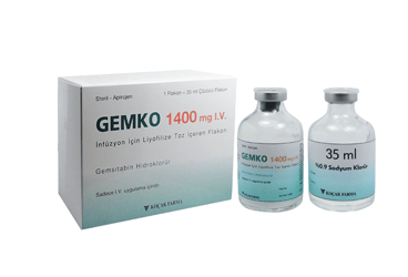 GEMKO 1400 MG IV INF. ICIN LIYOFILIZE TOZ ICEREN FLAKON, 1 ADET