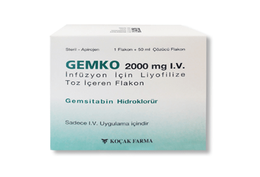 GEMKO 2000 MG I.V INFÜZYON IÇIN LIYOFILIZE TOZ IÇEREN FLAKON ,FLAKON, 1 ADET