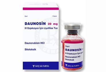 DAUNOSİN 20 MG I.V. ENJEKSİYON İÇİN LİYOFILIZE TOZ, 1 ADET
