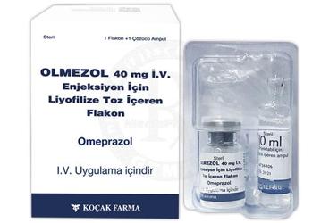 OLMEZOL 40 MG I.V. ENJEKSIYON IÇIN LIYOFILIZE TOZ IÇEREN FLAKON, FLAKON, 1 ADET + 1 ÇÖZÜCÜ AMPUL
