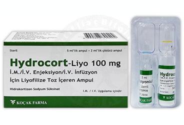 HYDROCORT-LİYO 100 MG IM/IV ENJEKSİYON/ IV İNFÜZYON İÇİN LİYOFİLİZE TOZ İÇEREN AMPUL, 1 AMPUL VE 1 ÇÖZÜCÜ AMPUL