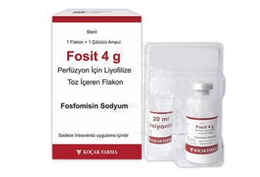 FOSIT 4 G I.V. PERFÜZYON IÇIN LIYOFIZE TOZ IÇEREN FLAKON, 1 FLAKON+1ÇÖZÜCÜ AMPUL