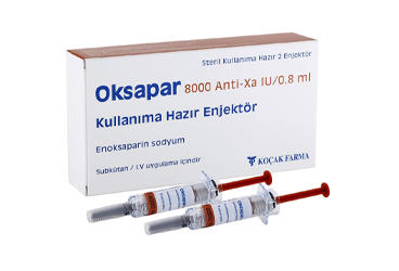 OKSAPAR 8000 ANTI-XA IU/0,8 ML KULL.HAZIR ENJEKTOR, 2 ENJEKTÖR