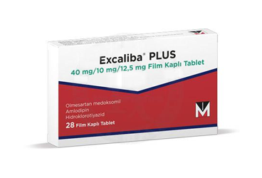 EXCALİBA PLUS 40 MG/10 MG/12.5 MG FİLM KAPLI TABLET, 28 TABLET