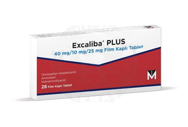 EXCALİBA PLUS 40 MG/10 MG/25 MG FİLM KAPLI TABLET, 28 TABLET