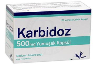 KARBİDOZ 500 MG YUMUŞAK KAPSÜL, 100 ADET