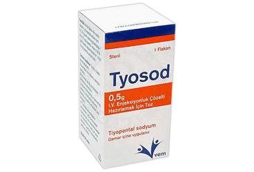 TYOSOD 0,5 G I.V. ENJEKSİYONLUK ÇÖZELTİ HAZIRLAMAK İÇİN TOZ, 1 ADET
