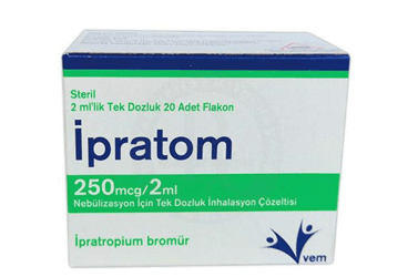 İPRATOM 250 MCG / 2 ML NEBÜLİZASYON İÇİN TEK DOZLUK İNHALASYON ÇÖZELTİSİ, 20 ADET