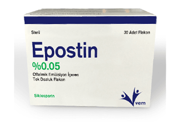 EPOSTIN % 0.05 OFTALMIK EMÜLSIYON IÇEREN TEK DOZLUK FLAKON, 30 ADET