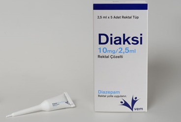 DİAKSİ 10 MG/2.5 ML REKTAL ÇÖZELTİ, 5 ADET
