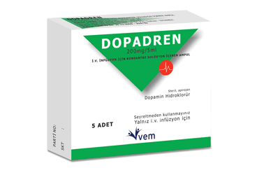 DOPADREN 200 MG/5 ML IV İNFÜZYON İÇİN KONSANTRE ÇÖZELTİ İÇEREN AMPUL, 5 ADET