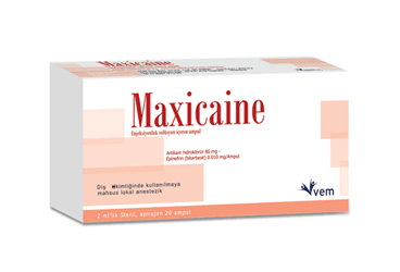 MAXİCAİNE 80 MG/2 ML+0,01 MG/2 ML ENJEKSİYONLUK ÇÖZELTİ İÇEREN AMPUL