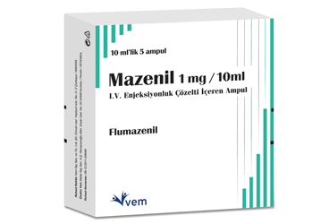 MAZENIL 1 MG/10 ML IV ENJEKSİYONLUK ÇÖZELTİ İÇEREN AMPUL, 5 ADET