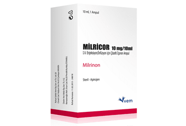 MILRICOR 10MG/10ML IV ENJEKSIYON / INFÜZYON IÇIN ÇÖZELTI IÇEREN AMPUL, 1 ADET