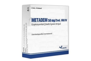 METADEM 50MG/2ML IM/IV ENJEKSIYONLUK ÇÖZELTI IÇEREN AMPUL ,6 AMPUL