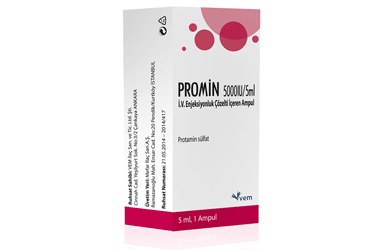 PROMIN 5000 IU/5 ML I.V. ENJEKSIYONLUK ÇÖZELTI IÇEREN AMPUL
