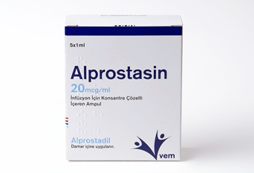 ALPROSTASIN 20 MCG/ML İNFÜZYON İÇİN KONSANTRE ÇÖZELTİ İÇEREN AMPUL, 5 ADET