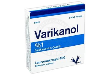 VARİKANOL % 1 ENJEKSİYONLUK ÇÖZELTİ