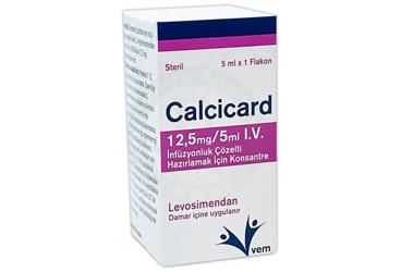 CALCİCARD 12,5 MG/5 ML I.V. İNFÜZYONLUK ÇÖZELTİ HAZIRLAMAK İÇİN KONSANTRE, 1 ADET