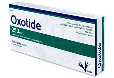 OXOTİDE 250 MCG ENJEKSİYONLUK ÇÖZELTİ HAZIRLAMAK İÇİN TOZ VE ÇÖZÜCÜ, 1 FLAKON + 1 ÇÖZÜCÜ ENJEKTÖR