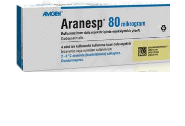 ARANESP 80 MCG KULLANIMA HAZIR DOLU ENJEKTOR ICINDE ENJEKSIYONLUK COZELTI, 4 ADET